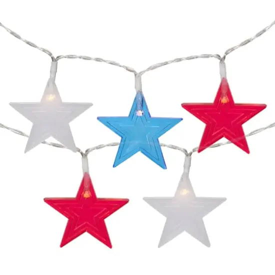 20ct. Patriotic Americana Star LED String Lights {1}