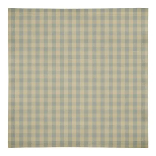 Plaid Cotton Twill Napkin Tan {1}