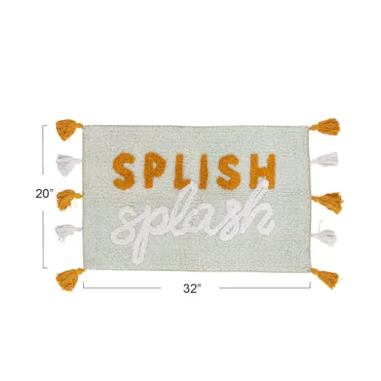 Hello Honey&reg; Splish Splash Embroidered Cotton Blend Bath Mat with Tassels {6}