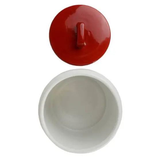 DII&reg; 9" Red & White Ceramic Cookie Jar {5}