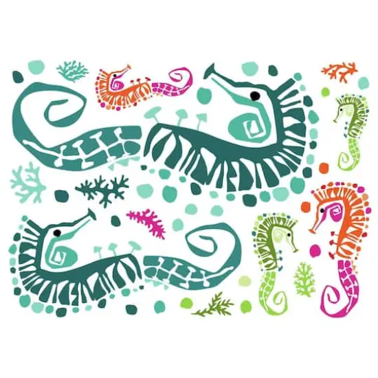 RoomMates Jane Dixon Seahorse Peel & Stick Giant Wall Decals {1}
