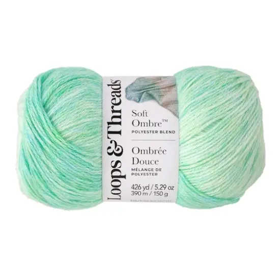 Soft Ombre&trade; Yarn by Loops & Threads&reg; Emerald/Spearmint/White {1}