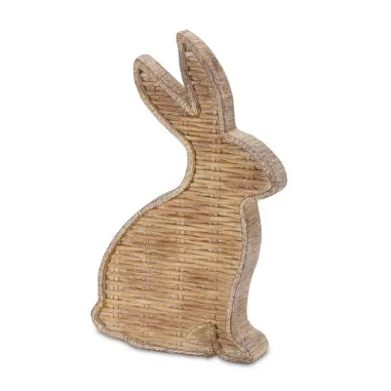 Wicker Rabbit D&eacute;cor Set, 7.25" & 9" {5}