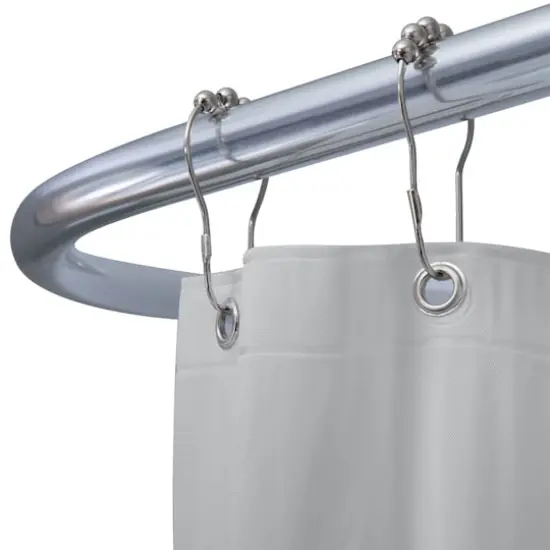 Bath Bliss 2 Piece Heavy Weight Shower Liner Gray {9}