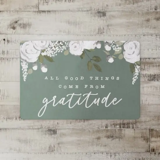 Good Things Come With Gratitude 18" x 27" Floor Mat {3}