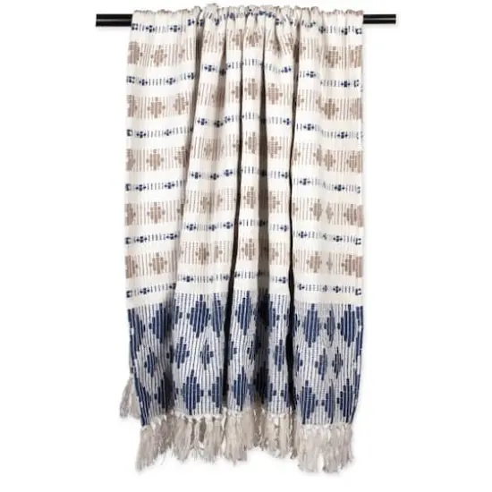 DII&reg; French Blue & Stone Colby Southwest Throw {4}