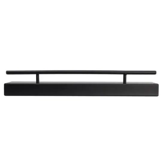 Melannco MDF & Metal Railing 24" Shelf Black {1}