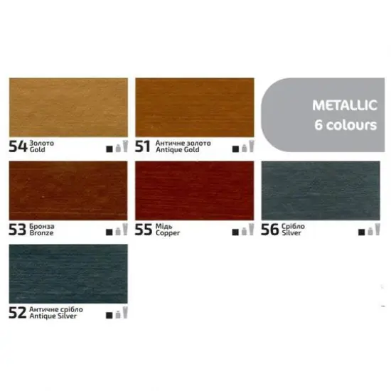 Rosa Talent Metallic Deco Acrylic Paint, 75mL 356 Silver {4}