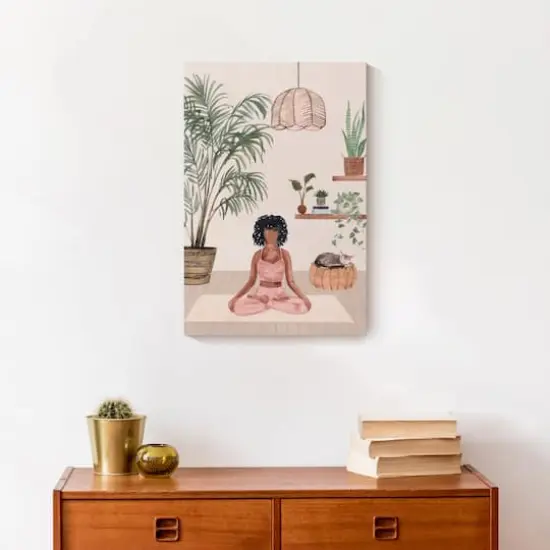 Serene Yoga Scene I 12" x 18" Canvas Wall Art {5}