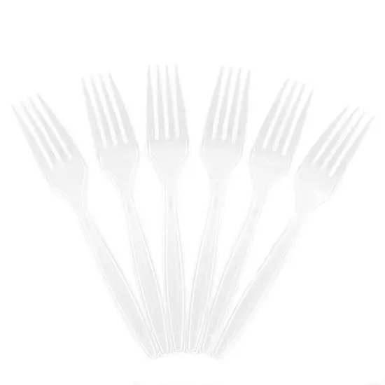 JAM Paper Premium Plastic Forks, 100ct. Clear {1}