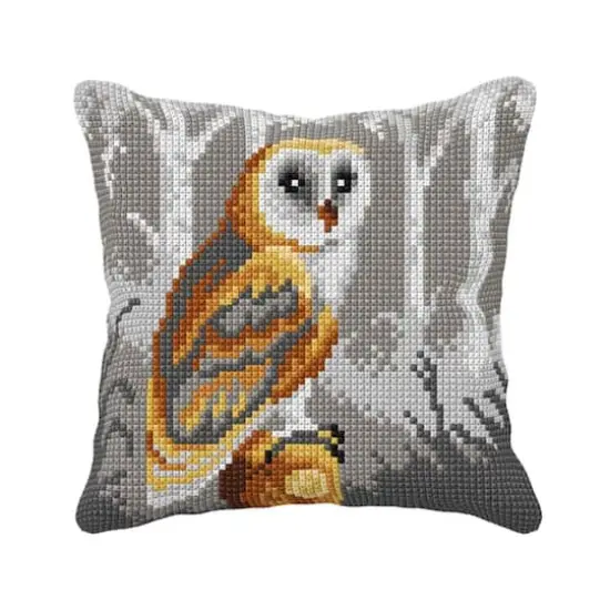 Orchidea Needlepoint Kit Cushion - Printed Canvas Owl {1}