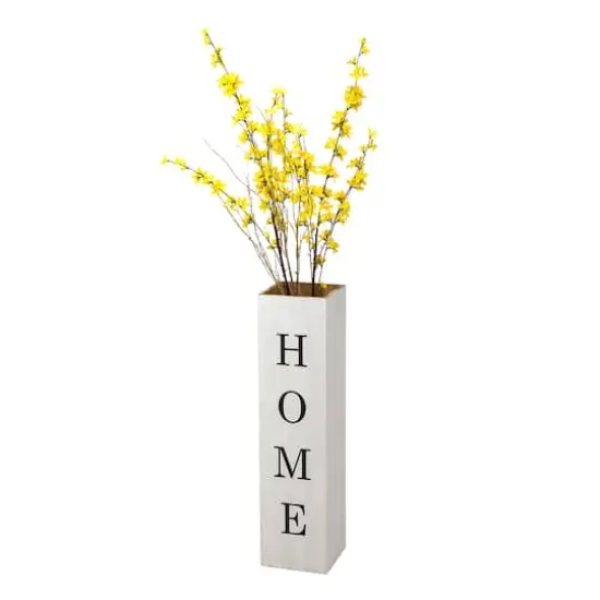 Glitzhome&reg; 30" Double Sided Whitewashed Wooden Porch Vase {4}