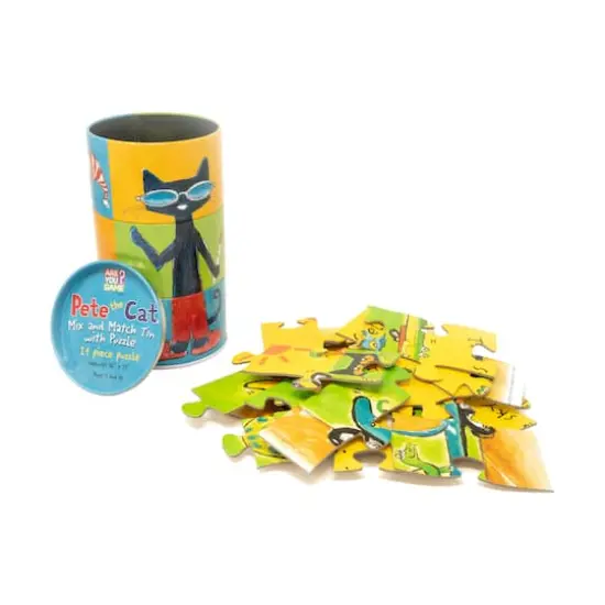 Pete the Cat Mix and Match Tin with Puzzle: 24 Pcs {4}