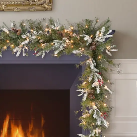 6ft. Pre-Lit Decorated Artificial Christmas Swag, Clear Incandescent Lights {4}