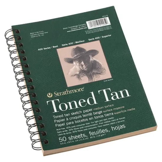 Strathmore® 400 Series Recycled Toned Tan Sketch Paper Pad {1}