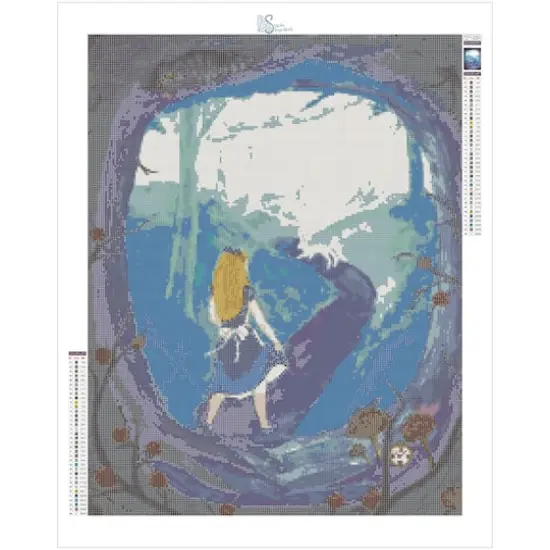 Sparkly Selections Alice in Wonderland by Local Utah Artist Rachel H. Diamond Painting Kit, Round Diamonds {3}