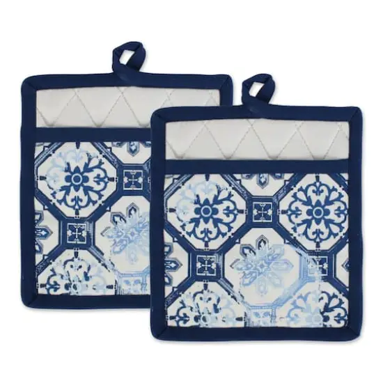 Lisbon Print Kitchen Textiles, 9" x 8", Lisbon Print, 2ct {1}
