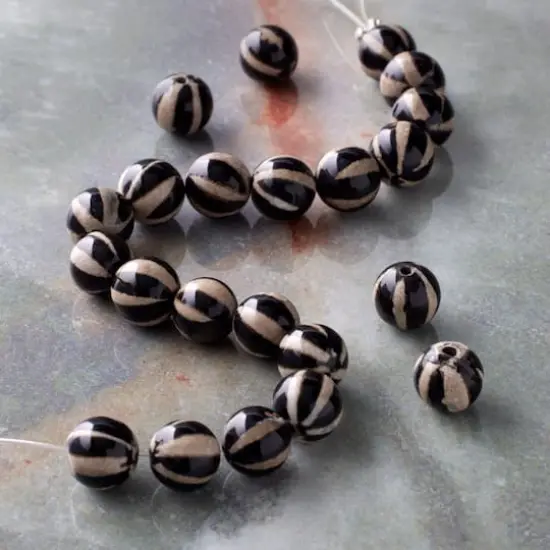 Black Dyed Agate Round Beads, 7.5mm by Bead Landing&trade; {3}