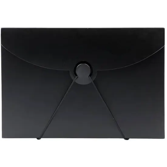 JAM Paper Black 9.5" x 12" Plastic Portfolio {1}