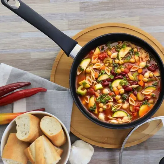 Martha Stewart Everyday 1.6qt. Aluminum Sharkey Gray Saucepan with Lid {5}