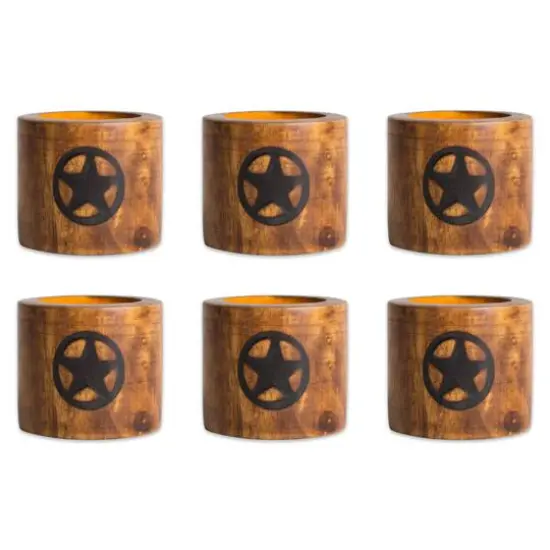 Lone Star Wood Napkin Ring, 6ct. {5}