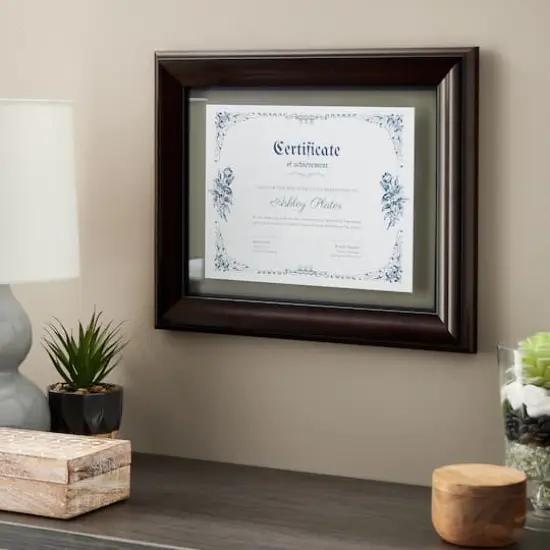 11" x 14" Mahogany & Black Document Float Frame by Studio D&eacute;cor&reg; {3}