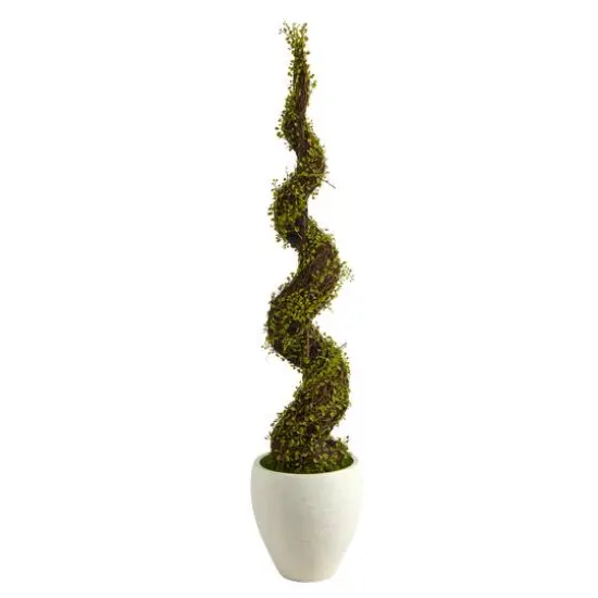 4.5ft. Wire Vine Spiral Tree in White Planter {1}