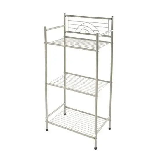 Bath Bliss Satin Nickel Bronze 3-Tier Storage Shelf {1}