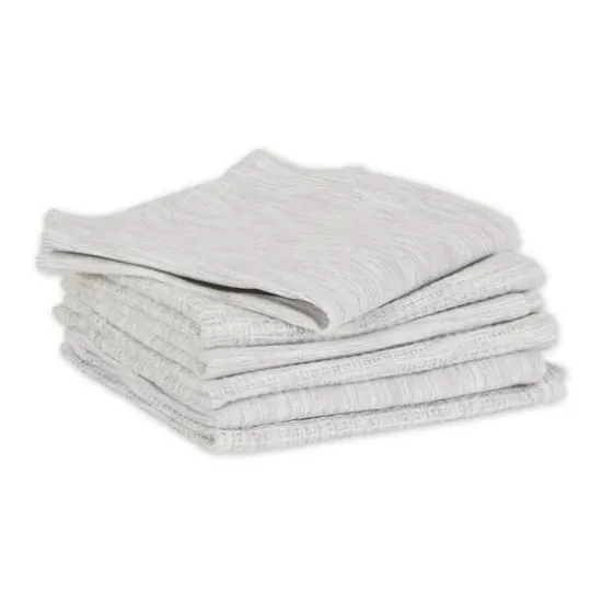 DII&reg; Recycled Cotton Dishcloth Set Light Gray {4}