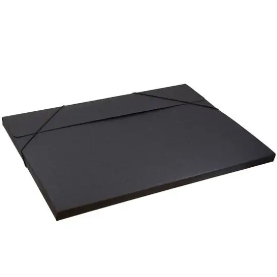JAM Paper Black Kraft Portfolio with Elastic Closure 14.5" x 19.5" {6}