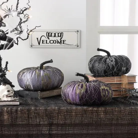 Assorted 7" Lace Net Tabletop Fabric Pumpkin, 1pc. by Ashland&reg; {3}