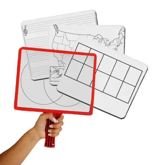 KleenSlate&reg; Handheld Whiteboards with Clear Dry Erase Sleeves & Markers, 36 Sets {3}