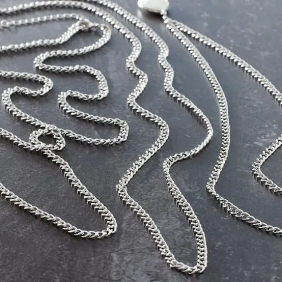 Rhodium Curb Chain Necklaces By Bead Landing&trade; {3}