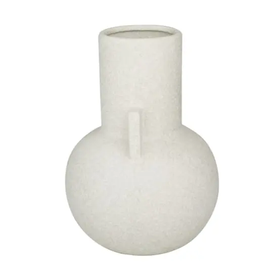 CosmoLiving by Cosmopolitan White Ceramic Modern Vase, 8" x 11" {3}