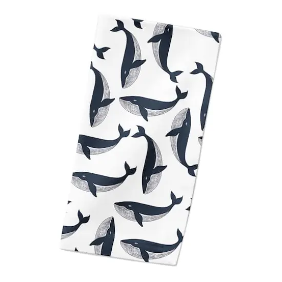 Whale Pattern 10" x 10" Poly Twill Napkin {3}