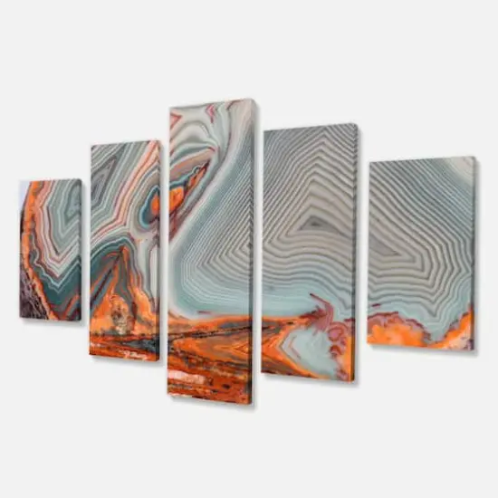 Designart - Beautiful Lake Superior Agate - Contemporary Canvas Art Print {4}