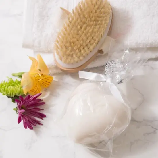 European Soaps Heart Soap Gift Bag, 200g Camelia {4}