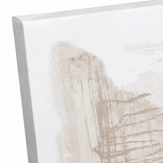 Cream Painterly Abstract Canvas Wall Art {4}