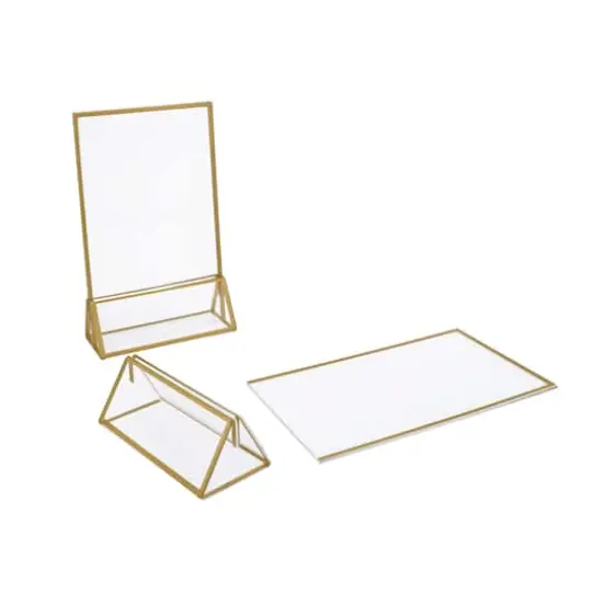 4" x 6" Gold Acrylic Sign Holders, 6ct. by Celebrate It&trade; {1}