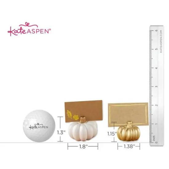 Kate Aspen White Pumpkin Place Card Holder Set, 6ct. {7}