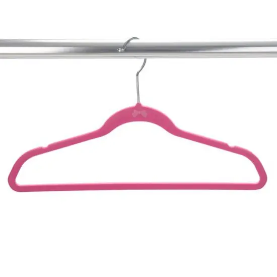 Simplify Kids Velvet Hangers, 100ct. Pink {4}