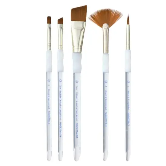 Soft-Grip&reg; Synthetic Angular Variety 5 Piece Brush Set {4}