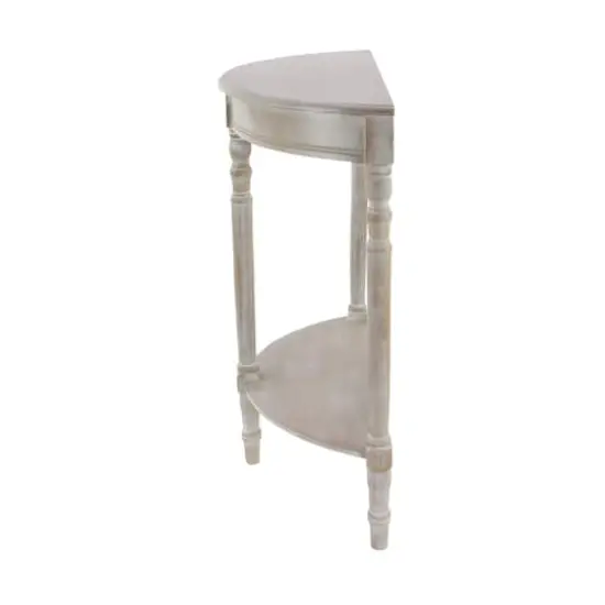 Light Brown Traditional Wood Console Table {3}