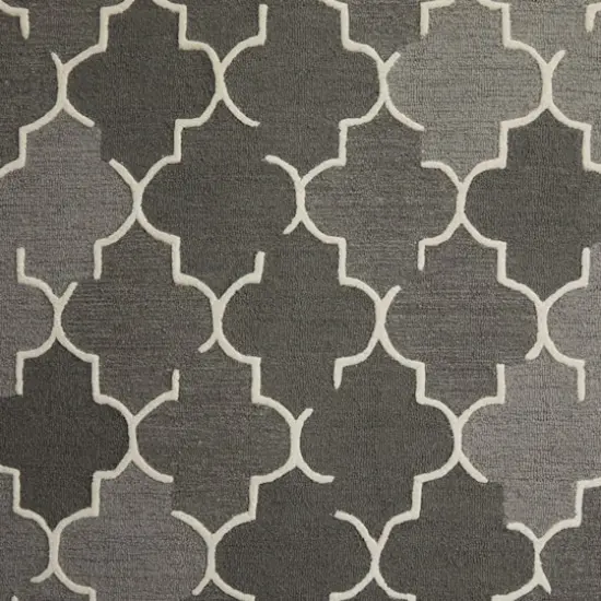 Gray Wool Modern Hand Hooked Rug, 5ft. x 8ft. {3}