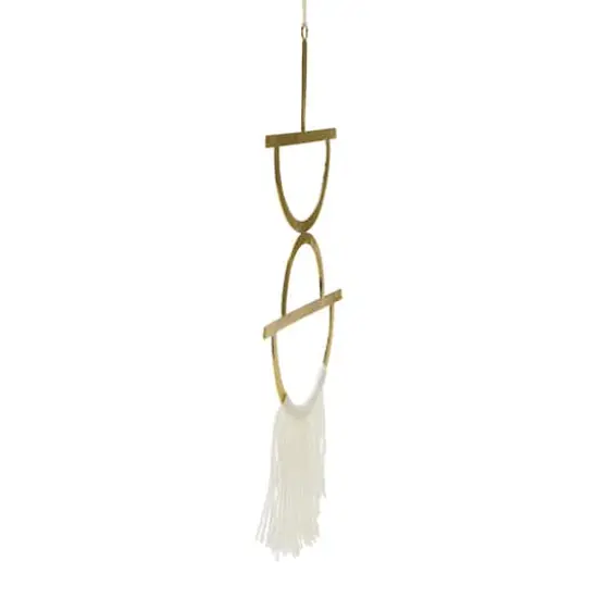 Hello Honey® Gold Geometric Metal Wall Hanging with Tassel {5}