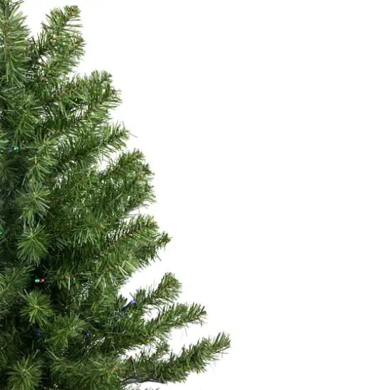 3ft. Pre-Lit Canadian Pine Medium Artificial Christmas Tree, Multicolor LED Lights {4}