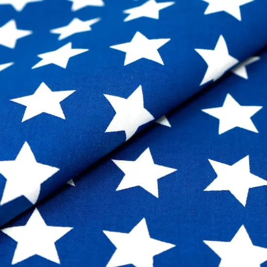 SINGER Patriotic Navy Stars Cotton Fabric {3}