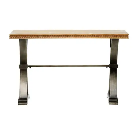 Brown Industrial Wood Console Table, 31" x 51" {6}