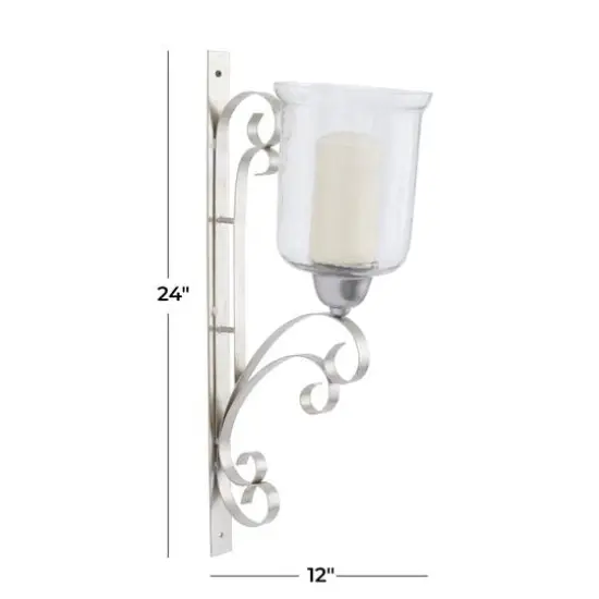 24" Silver Traditional Wall Sconce {8}