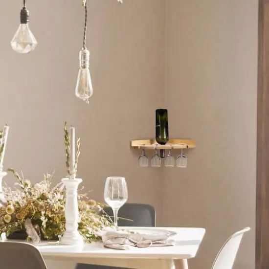 Wood Wall Mounted Wine Rack Holder {6}